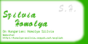szilvia homolya business card